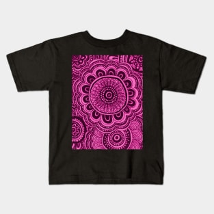 Hot Pink Anemone Flowers Kids T-Shirt